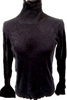 Fendi Italy. Black Rayon, Polyester Sweater, Bell Cuffs
