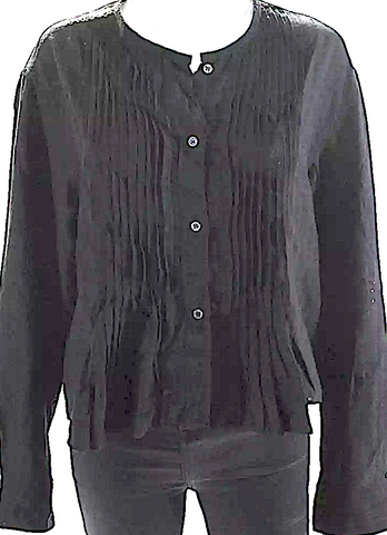 Rick Owens Paris. Black Semi-Sheer Zip Up Mesh Jacket Top With Pailettes