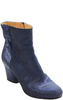 Maison Margiela Paris. Metallic Blue Zippered  Heeled Ankle Boots  Size EUR 40