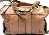 Chloe Paris. Chestnut Lambskin Glazed Leather Satchel Handbag / Shoulder Bag w/Long Strap