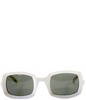 Saint Laurent Paris. Solid White Square Frame Classic Sunglasses