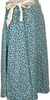 COMME des GARCONS JAPAN. TRICOT. Sky blue Waist Cut-off Washed Floral Wrap Skirt