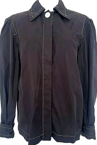 Mackage Montreal. Black Leather Long Sleeve Full Zip Collared Short Jacket