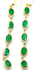 Unbraded Paris. Fine Jewelry. Emeralds 1.75ct Hallmarked, 18ct Gold Setting Dangling Vintage Earrings Pierce