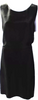 Chloe Paris. Black Back Acetate Zip Sleeveless Scoop Neck Shift Dress