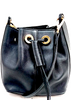 Chloe Paris. Black Leather Long Strap Bucket Style Shoulder Bag