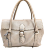 Fendi Italy. Silver Leather Hand Bag