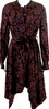 Proenza Schouler NY. Multi-Colored Floral Print A Line Belted Dress