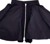 Miu Miu Italy. Black Polyester, Acetate, Nylon Front Zip Skirt