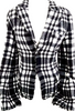 Comme des Garcons Japan. Black/White Wool Nylon Blazer Jacket