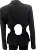 Jean Paul Gaultier Paris. Collection. Black Wool Two Button Cut Out Blazer Jacket