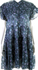 Isabel Marant Paris. Blue Cotton Floral Round Neck Short Sleeve Dress