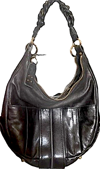 CHLOE PARIS. Phoebe Philo Designer. Black Heloise Hobo Braided Crossbody Shoulderbag