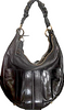 CHLOE PARIS. Phoebe Philo Designer. Black Heloise Hobo Braided Crossbody Shoulderbag