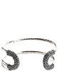 Giles & Brother NY. Vintage Silverplated Crystals Embellishment Cortina Cuff Bracelet