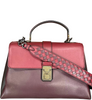 Bottega Veneta Italy. Piazza Tri-Color Leather Top Handle Woven Strap Crossbody Shoulder Bag