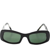 Morgenthal Frederics NYC. Black Carmenita 48MM 20MM DarkLenses Sunglasses