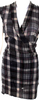 Isabel Marant Etoile Paris. Grey Plaid Sleeveless V Neck Dress
