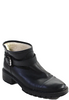 Fendi Italy. Black Leather Fur Lined Buckled Slip-On Ankle Boots Size EUR 38