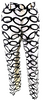 Valentino Garavani Italy White, Black Chain Logo Print Mid Rise Pleated Pants