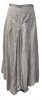 Marc Le Bihan Paris. Grey, Ribbon Waistband, Asymmetric Linen Skirt