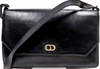 Christian Dior Paris. Black Leather Logo Shoulder Bag