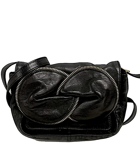 Chloe Paris. Black Leather Long Strap Bucket Style Shoulder Bag