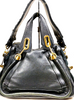 CHLOE PARIS. Rare Limited Edition Studded Bag/Strap Black Leather Shoulderbag/Handbag