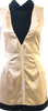 Maison Margiela Paris. MM6 Beige/Gold/Black Cowl Neck Colorblock Sheath Zip Dress