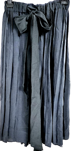 DONNA KARAN NY. DKNY. Black, Beige Silk Blend Waist Gather Switching Sleeveless Dress