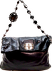 Miu Miu Italy. Black Leather Combo Clutch/ Shoulder Bag / Hand Bag