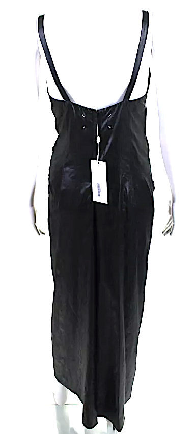 Maison Margiela Paris. NEW. With Tags. Black V-Neck Polymaide Maxi Dress