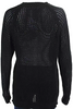 Etoile Isabel Marant Paris. Black Cotton Open Knit Crew Neck Sweater