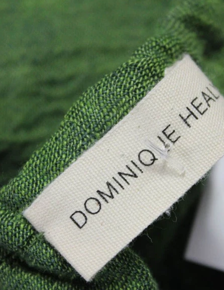 DOMINIQUE HEALY New Zealand. Pull On Green Linen Maxi Skirt