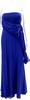 Gucci Italy. Blue Silk Sheer One Shoulder Detail Empire Waist Dress SZ 38IT