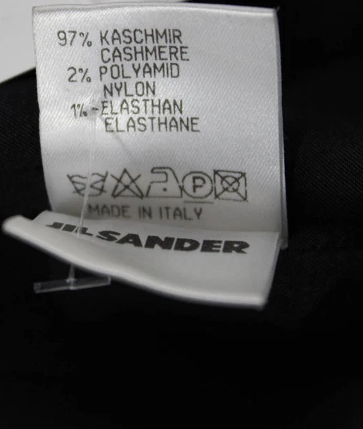 Jil Sander  Black Cashmere Maxi Pencil Skirt