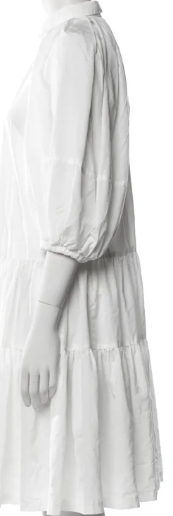 Comme des Garçons Comme des Garçons Japan. White Mock Neck Knee-Length Dress