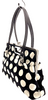 AYANOKOJI JAPAN. Black Canvas/White Polka Dot Kiss Lock Handbag