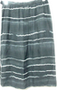 MAX MARA ITALY. Gray 100% silk tie-dye striped midi skirt