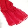 Gucci Italy. Red Silk Long Sleeve Dress