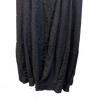 Marc Le Bihan Paris. Wide Waistband, Gathered Hem Black Linen Long Skirt