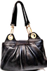 DolceGabbana Italy. Black Leather Goldplated Hardware Shoulder Bag