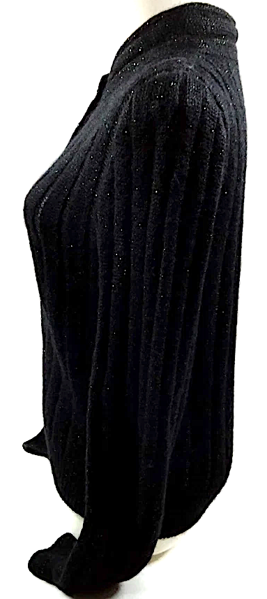 Christian Dior Paris. Black Wool/Nylon Blend Top