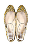 Loeffler Randall NY. Patent Leather Snakeskin Print Ankle Strap Flats