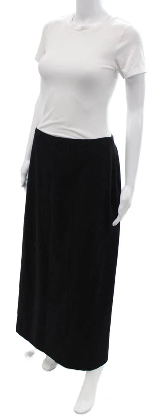 Jil Sander  Black Cashmere Maxi Pencil Skirt