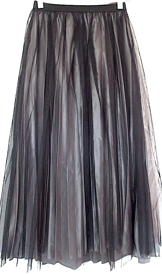 Spick & Span Japan. Black Tulle Pleats Skirt
