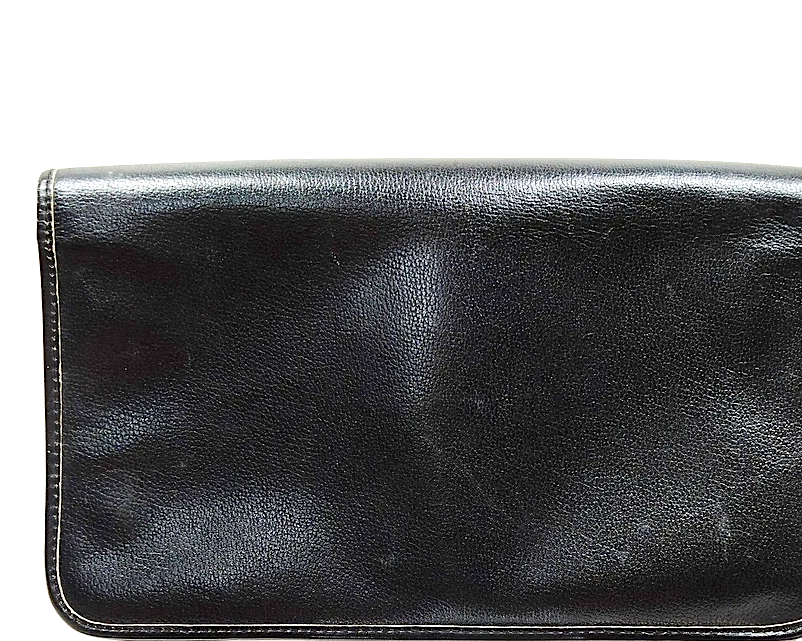 Christian Dior Paris. Vintage Black Leather Mini Shoulder Bag