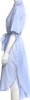 MAISON KITSUNE PARIS. Blue Cotton Striped Long Dress