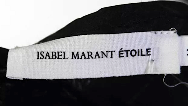 Isabel Marant Etoile Paris. Black Long Sleeve Tulip Hem Blouson Dress