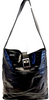 Falor Firenze. Handmade Black Croc Embossed Leather Zip Hobo Shoulder Bag